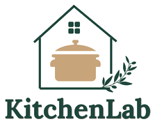 KitchenLab — a house with a cooking pot inside, above the KitchenLab wordmark